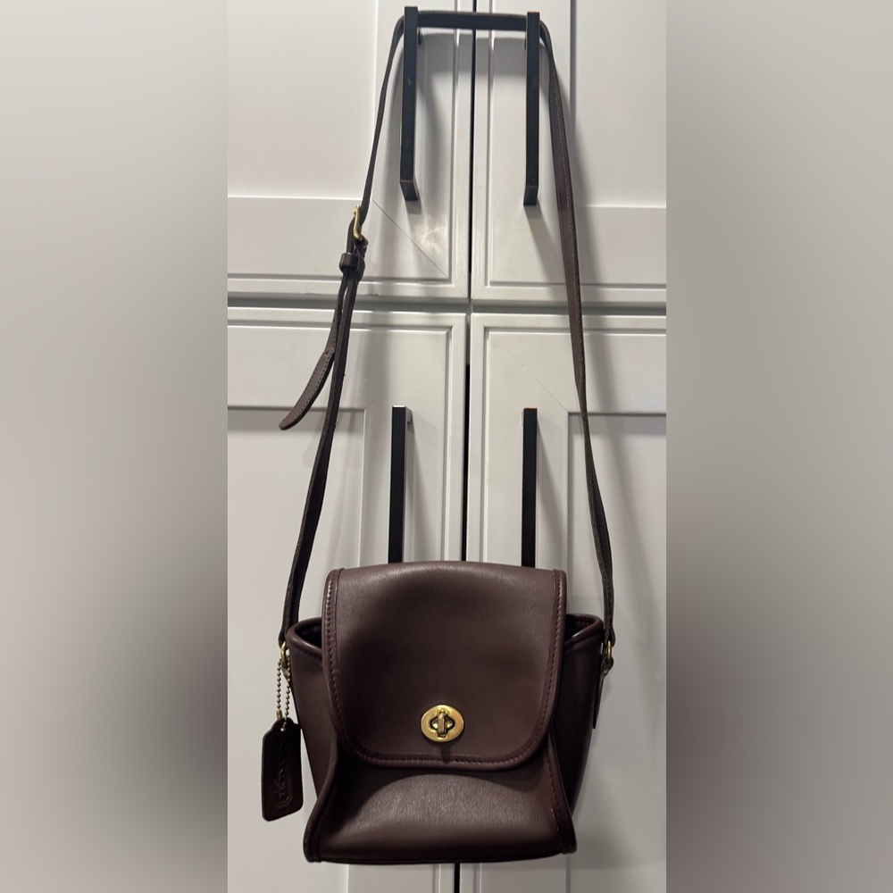 Coach Dark Brown Leather Crossbody Bag